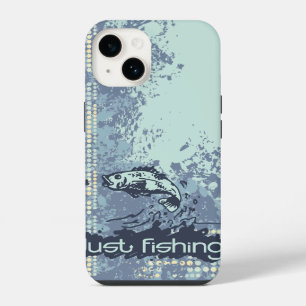 Fishing seascape blue green water splash iPhone 14 case
