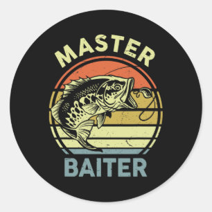 Fishing-shirt Dad Grandpa Master-byiter Funny Classic Round Sticker