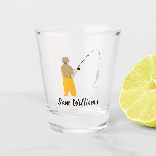 Fishing Shot Glass (Front)
