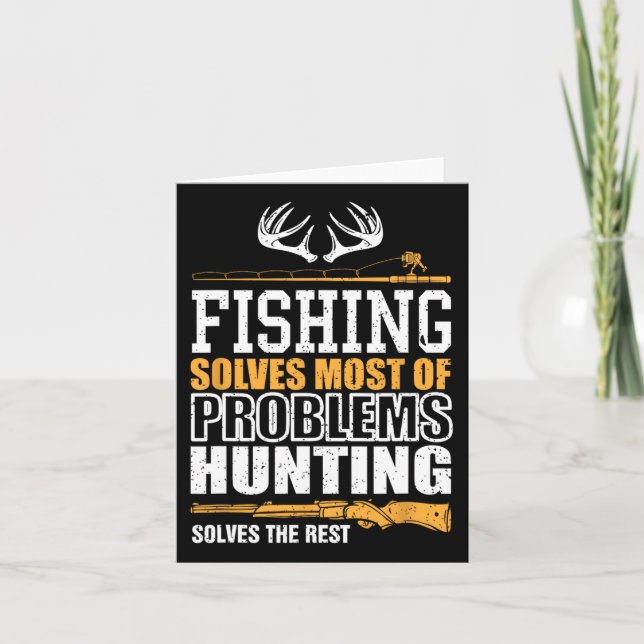 Fishing Solves Most Of My Problems Fishing Solves  Card (Front)