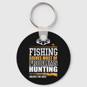 Fishing Solves Most Of My Problems Fishing Solves  Key Ring