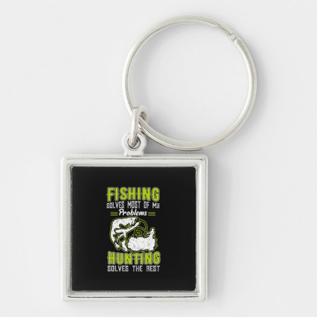Fishing Solves Most Of My Problems Key Ring (Front)