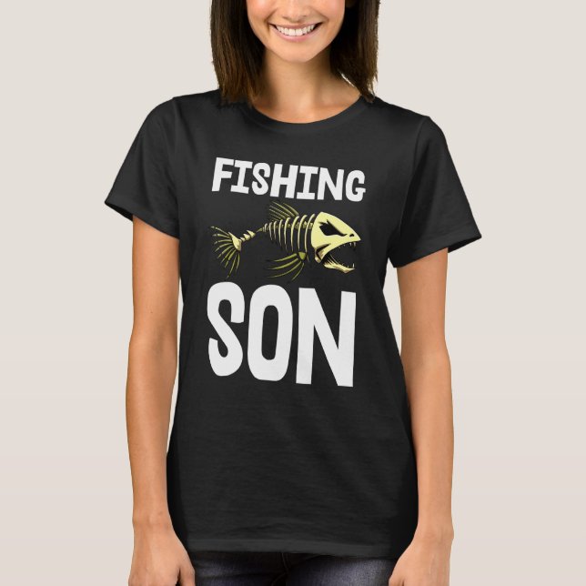 Fishing Son S Skeleton Fish Bone Tees Sharp Teeth (Front)