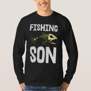 Fishing Son S Skeleton Fish Bone Tees Sharp Teeth