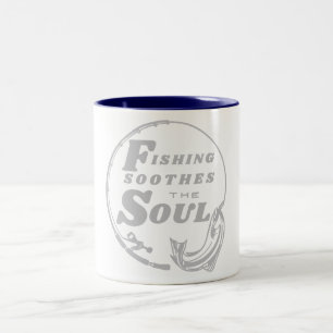 Fishing Soothes the Soul Two-Tone Coffee Mug