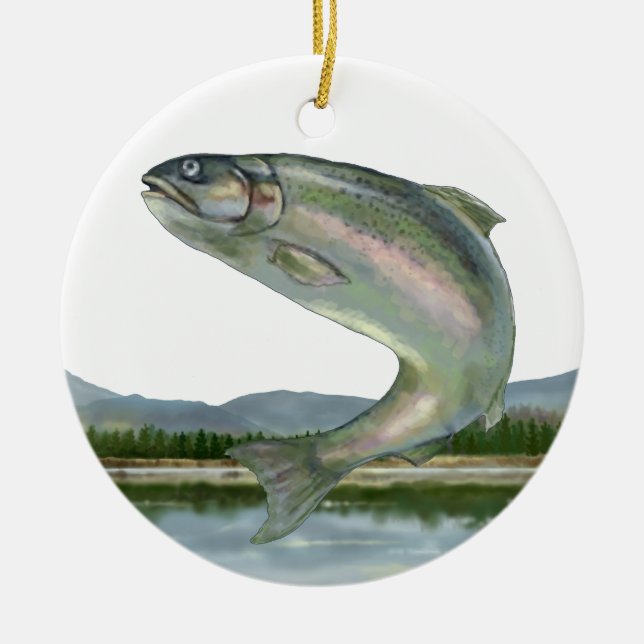 Fishing - SRF Ceramic Ornament (Front)