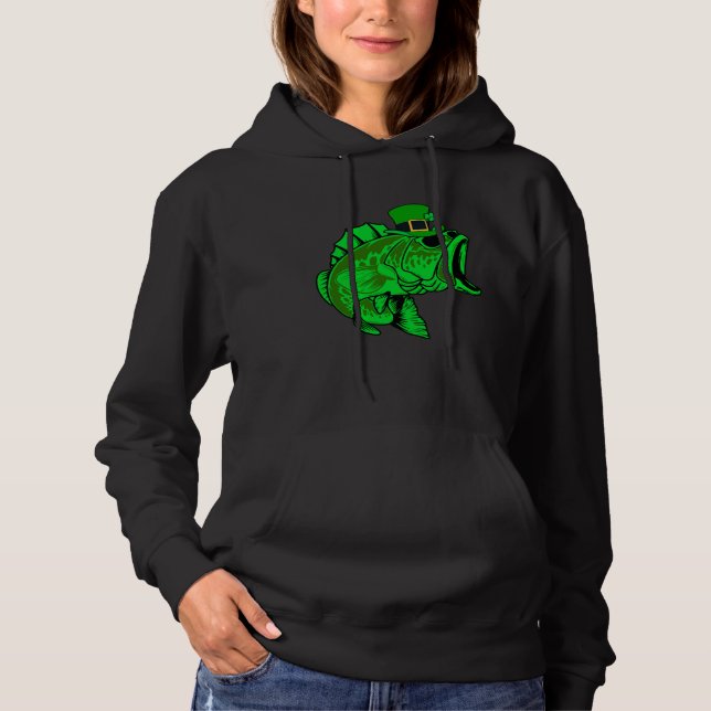 Fishing St Patrick s Day Irish Lucky Fishing For M Hoodie (Front)