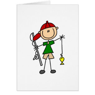 Fishing Stick Figure Card