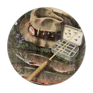 Fishing Still Life Cutting Board