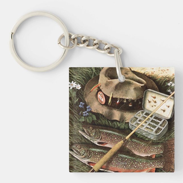 Fishing Still Life Key Ring (Front)