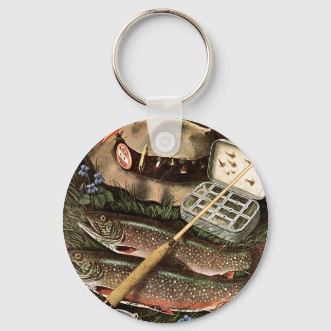 Fishing Still Life Key Ring (Front)