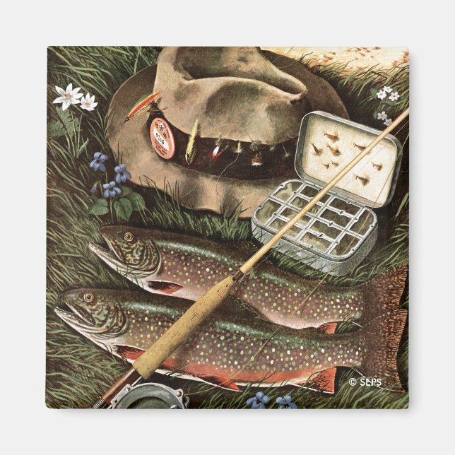 Fishing Still Life Magnet (Front)