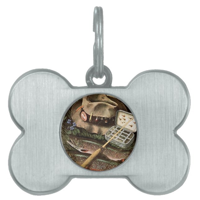 Fishing Still Life Pet ID Tag (Front)