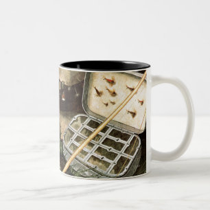 Fishing Still Life Two-Tone Coffee Mug