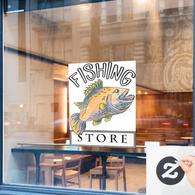 Fishing Store Sign and Badge (Cafe Window)