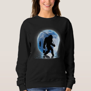 Fishing Stupid Blue Moon And Angler For Men  Cloth Sweatshirt