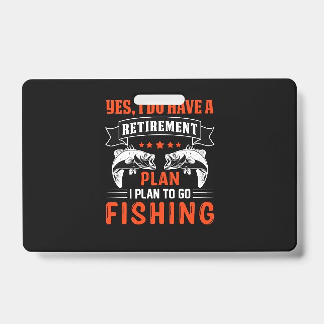 fishing t-shirt design ID badge (Front)