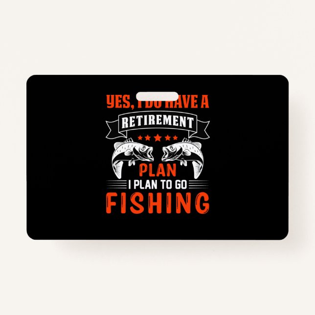 fishing t-shirt design ID badge (Front)