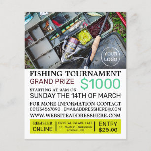 Fishing Tackle Box, Fishing Tournament Event  Flyer