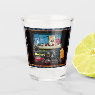Fishing Tackle Box Personalised Shot Glass