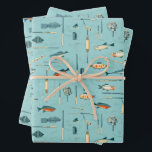 Fishing Tackle Fish Fishing Rods Sports Wrapping Paper Sheet<br><div class="desc">Fishing Tackle Fish Fishing Rods Sports Wrapping Paper Sheets</div>