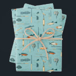 Fishing Tackle Fish Fishing Rods Sports Wrapping Paper Sheet<br><div class="desc">Fishing Tackle Fish Fishing Rods Sports Wrapping Paper Sheets</div>