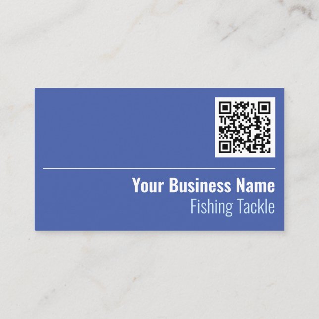 Fishing Tackle QR Code Business Card (Back)