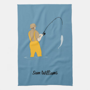 Fishing Tea Towel