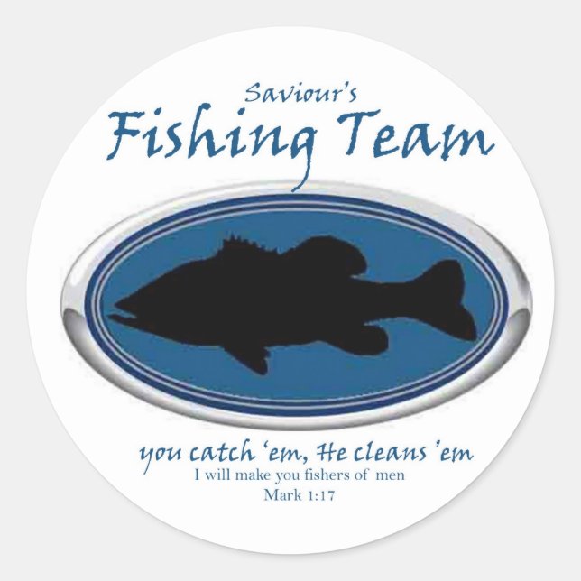 Fishing Team Classic Round Sticker (Front)