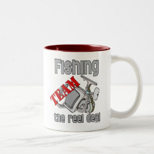 Fishing Team Fishing  The Reel Deal Two-Tone Coffee Mug