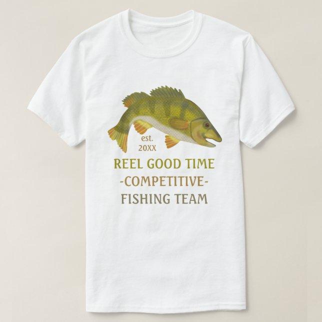 Fishing Team Tournament Custom Angler Bass Fish T-Shirt (Design Front)