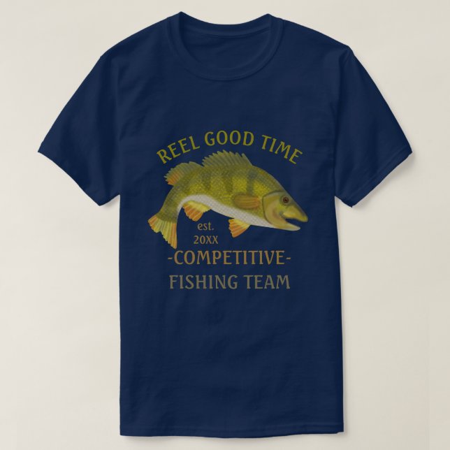 Fishing Team Tournament Custom Angler Bass Fish v2 T-Shirt (Design Front)