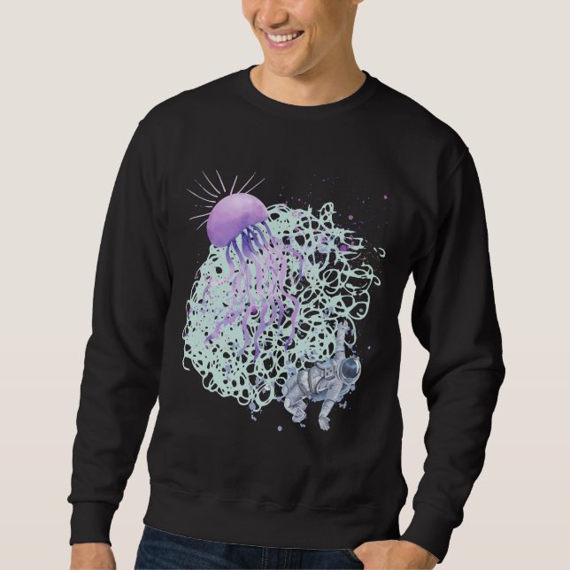 Fishing The Ocean Jellyfish  Sweatshirt (Front)