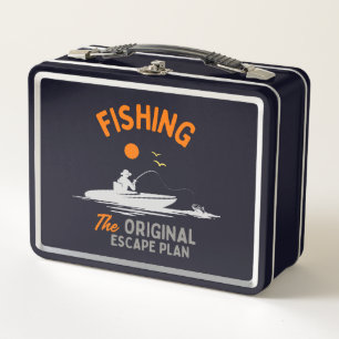 Fishing: The Original Escape Plan Metal Lunch Box
