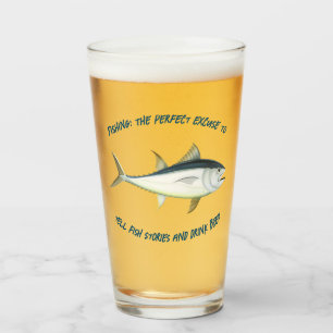 Fishing: The perfect excuse... - Fishing Beer Glass