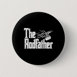 Fishing The Rodfather Funny Parody Dad Grandpa Pap 6 Cm Round Badge