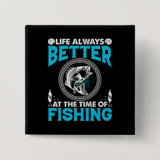 Fishing Theme 15 Cm Square Badge