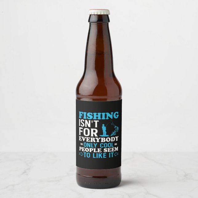Fishing Theme Beer Bottle Label (Front)