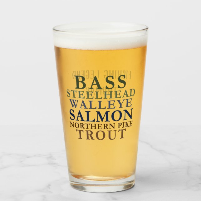 Fishing Theme Customisable Tumbler Glass (Front Filled)