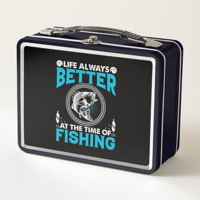 Fishing Theme Metal Lunch Box (Front)