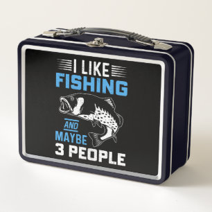 Fishing Theme Metal Lunch Box