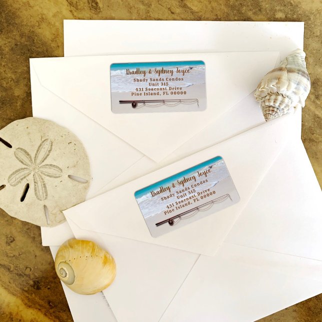 Fishing Theme Sea Coast Big Address Label (Creator Uploaded)