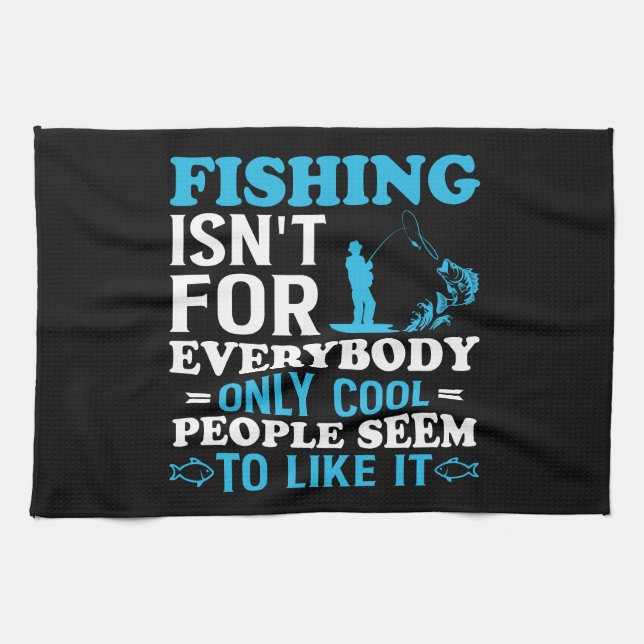 Fishing Theme  Tea Towel (Horizontal)