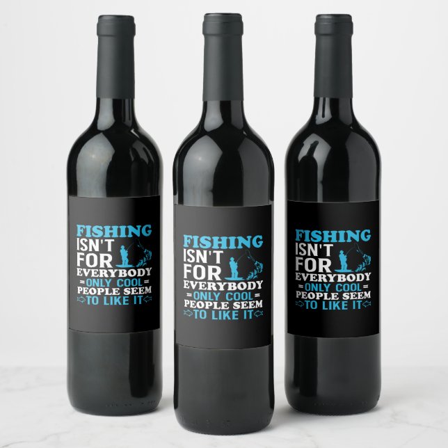 Fishing Theme  Wine Label (Bottles)