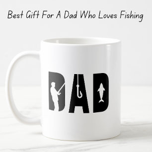 Fishing Themed Birthday Gift For Dad And Husband   Coffee Mug