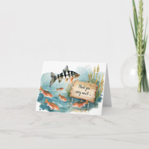 Fishing Themed for Fishing Lover Thank You Card