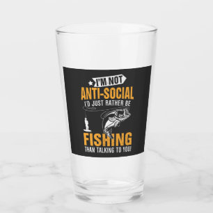 Fishing themed glass