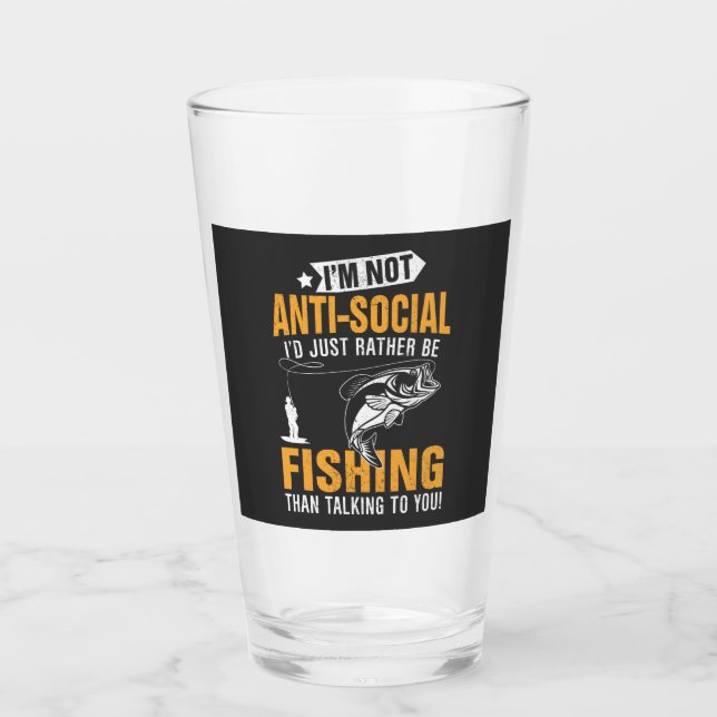 Fishing themed glass (Front)