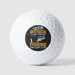 Fishing themed golf balls