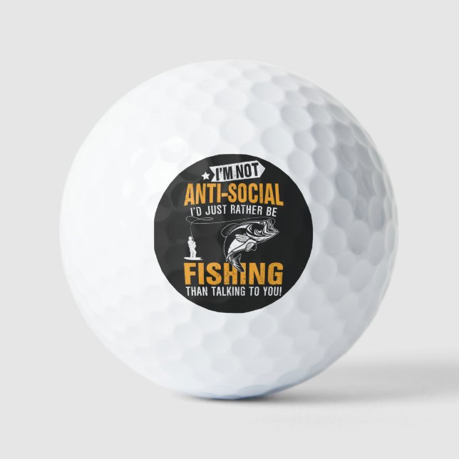 Fishing themed golf balls (Front)